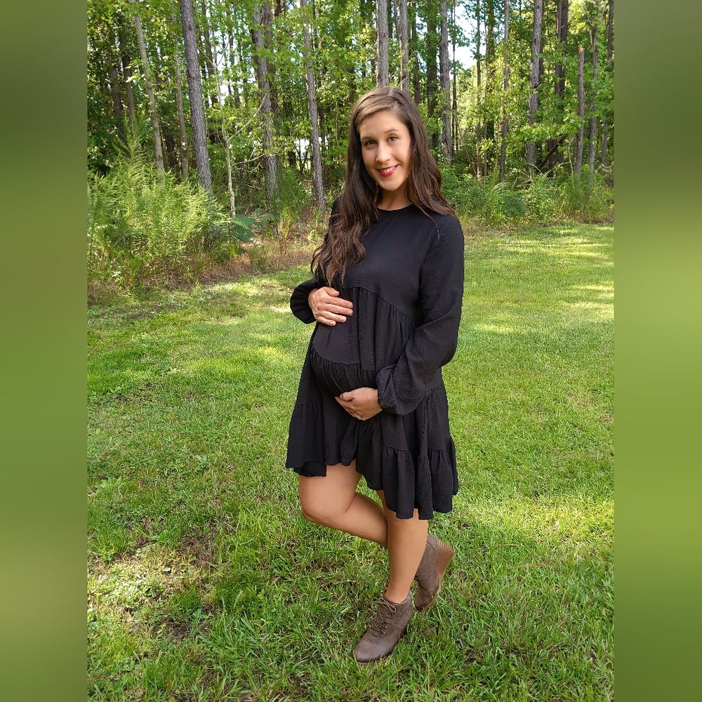 Black Ruffled Dress - Picture 3 of 12